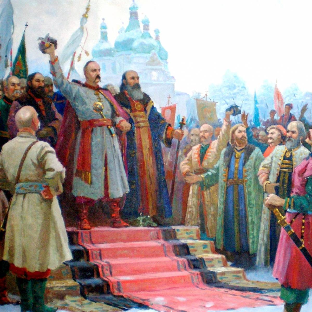 Навеки с москвой. Переяславская рада 1654 картина. М. Хмелько. "Переяславская рада 1654.