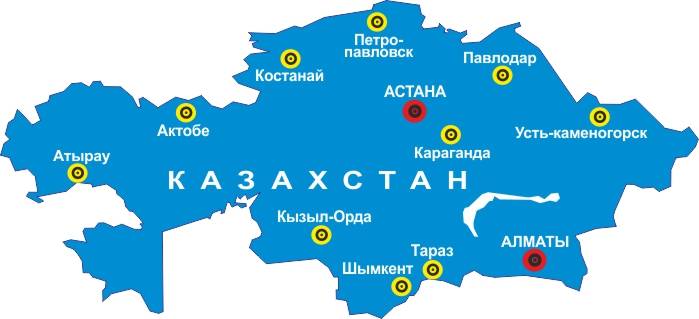 Казахстан на час раньше