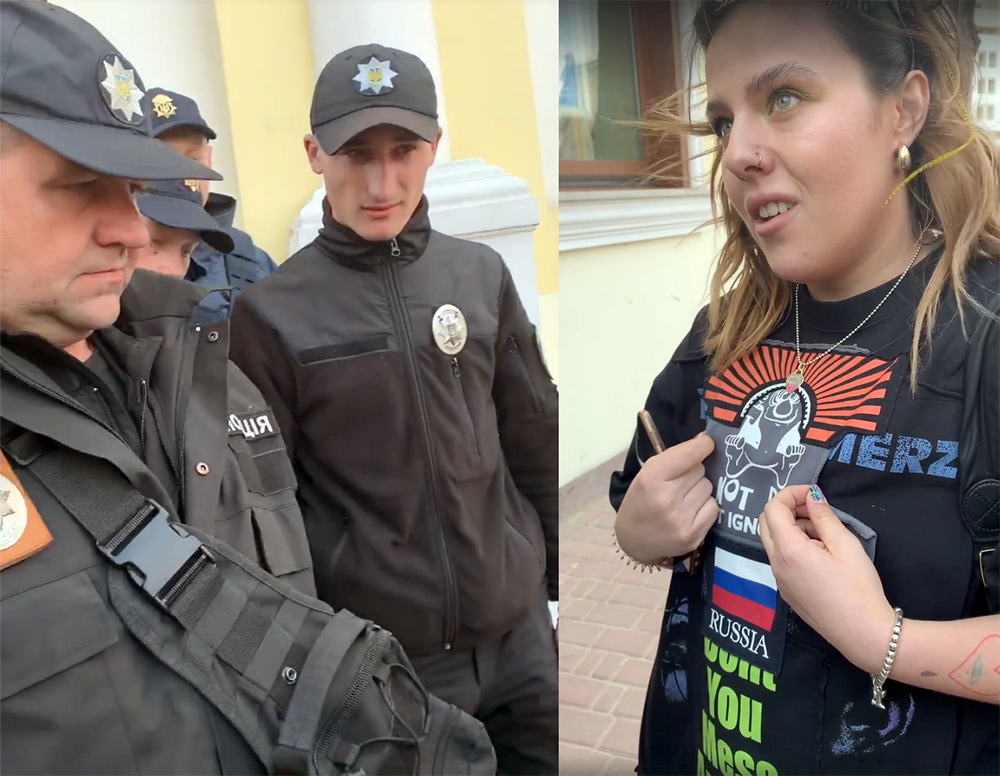 В Одессе девушка попала в полицию из-за российского флага на одежде