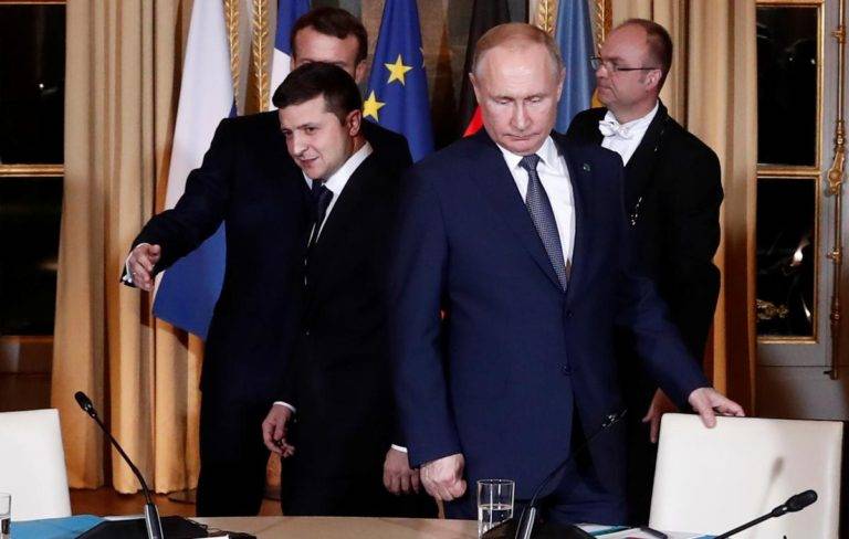 Путин в Париже затмил нервного и неуверенного в себе Зеленского Путин в Париже затмил нервного и неуверенного в себе Зеленского