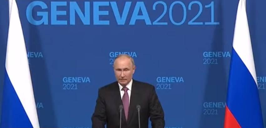 Пресс-конференция в Женеве: Владимир Путин об Украине, оппозиции и оскорблении со стороны Байдена