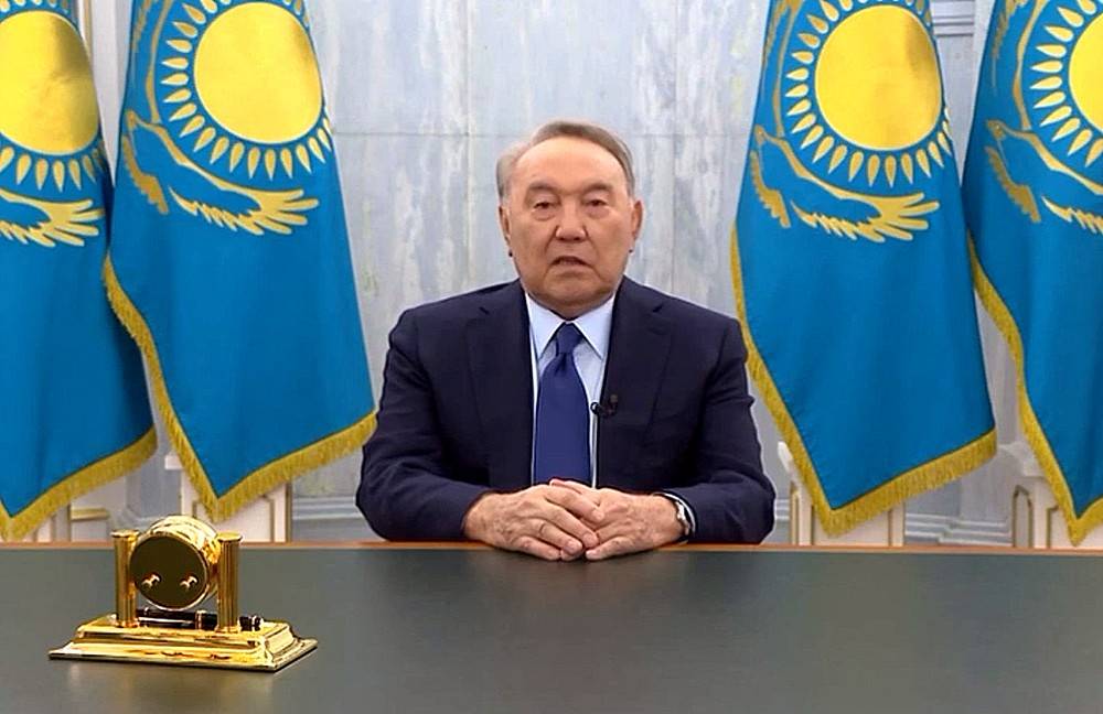 Назарбаев записал обращение к народу