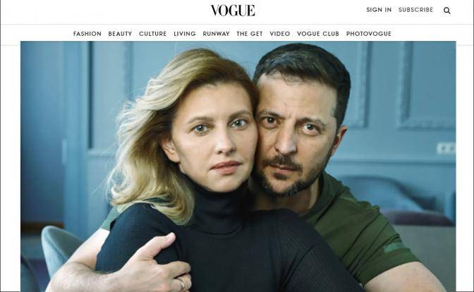 Зеленский с супругой снимается для «Vogue», когда ВСУ утюжат русские