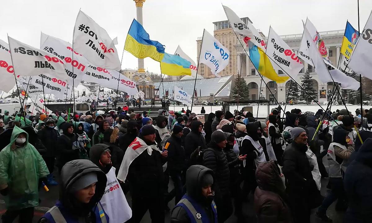 Организаторы протестов малого бизнеса в Киеве выступили за переговоры с РФ