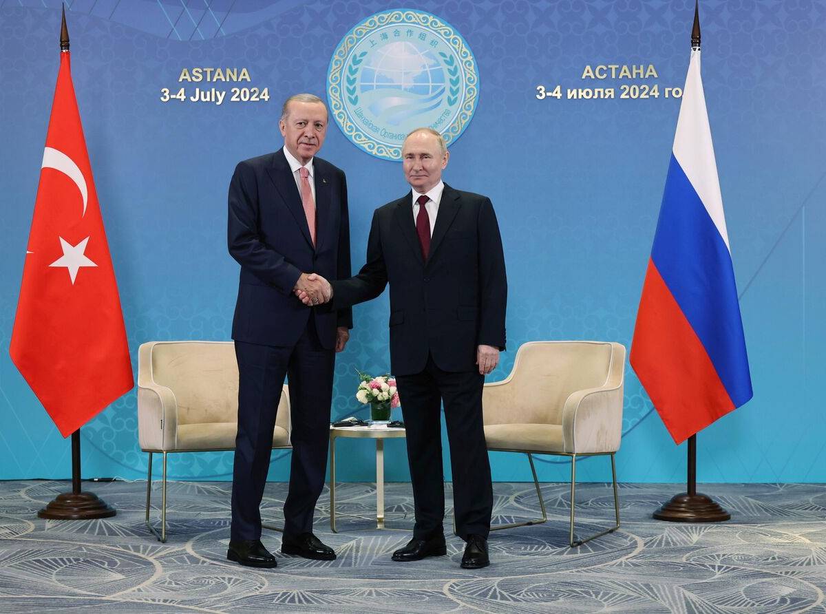 Владимир Путин и Реджеп Тайип Эрдоган встретились на полях саммита ШОС