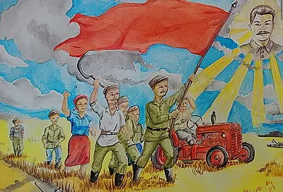 Школьники рисуют: Сталин, Победа, СВО и «Украина – буферное государство»