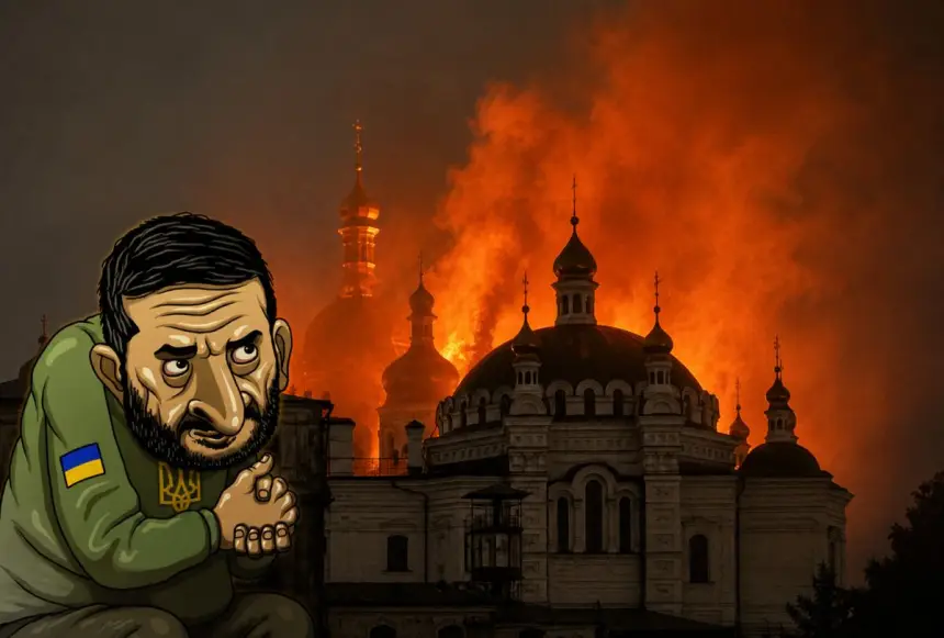 По заветам нацистов: киевский режим поджигает храм в Киево-Печерской лавре?