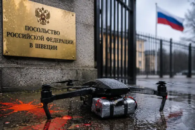 Пугают и провоцируют: посольство России в Швеции атаковали беспилотники