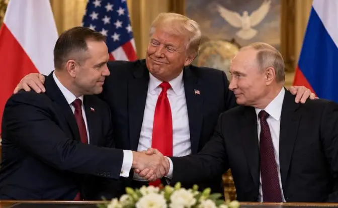 На грани фантастики: Путин и Навроцкий посмотрят друг другу в глаза